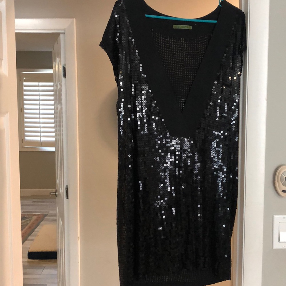Silk and sequin Velvet dress